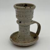 Vintage candle holder in pyrite stoneware Gustave TIFFOCHE