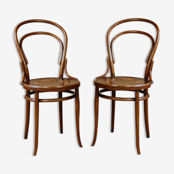 Paire de chaises bistrot 1900 n°14 luterma
