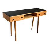 Vintage oak compass leg desk