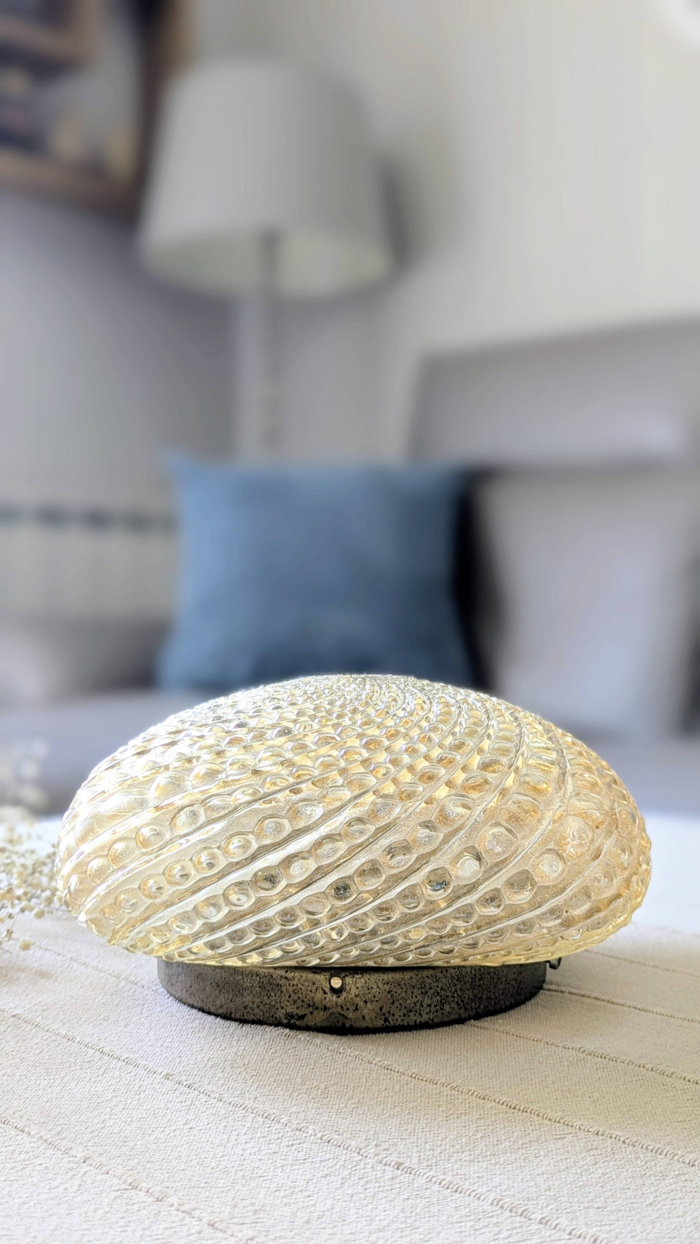 Plafonnier ambré vintage (L-0186)