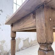 Solid oak farmhouse table with extensions (190-280cm) 1950