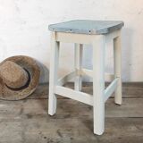 Tabouret ancien en bois et formica