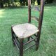 Pair of oak and straw chairs, 19th century period.