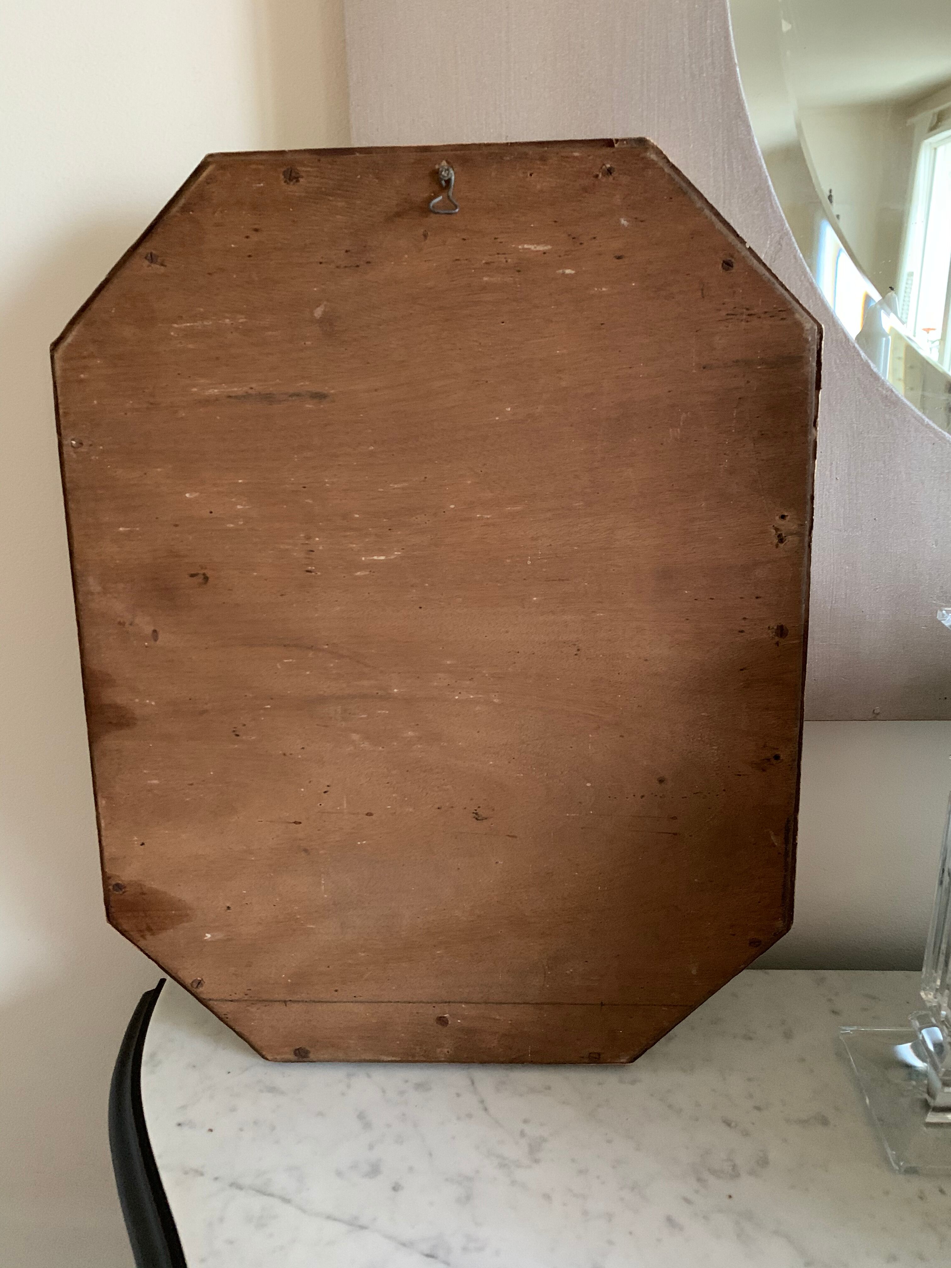 Golden octagonal mirror Art Deco