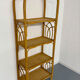 Large woven rattan bookshelf designed in the 1970s.