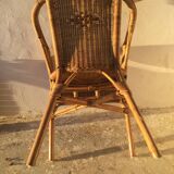 Pair of rattan armchairs