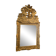 Miroir d’époque Régence à fronton en bois sculpté et doré  – XVIIIe