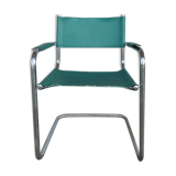 Green leather armchair
