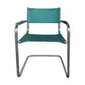 Green leather armchair