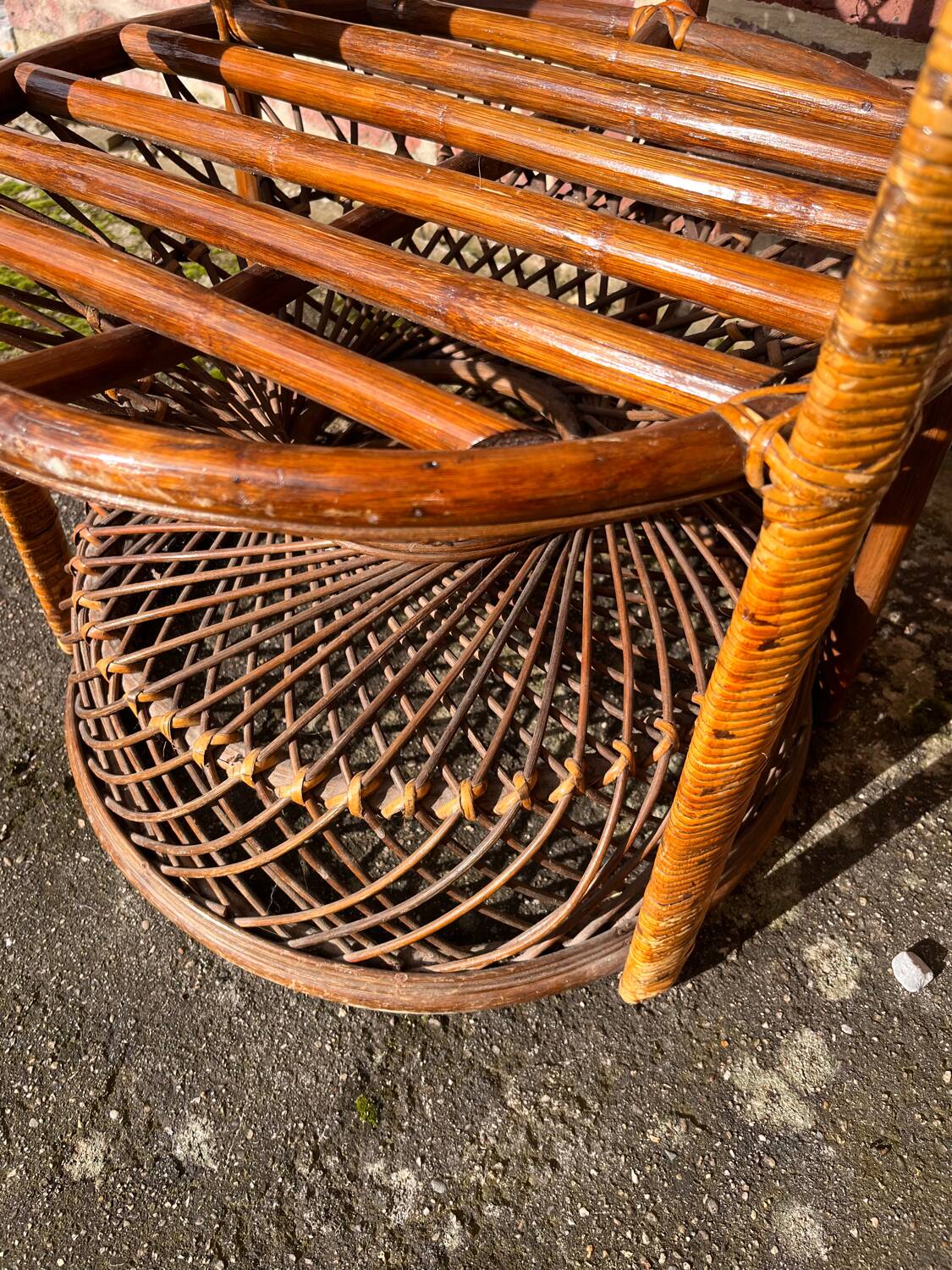 Emmanuelle rattan armchair
