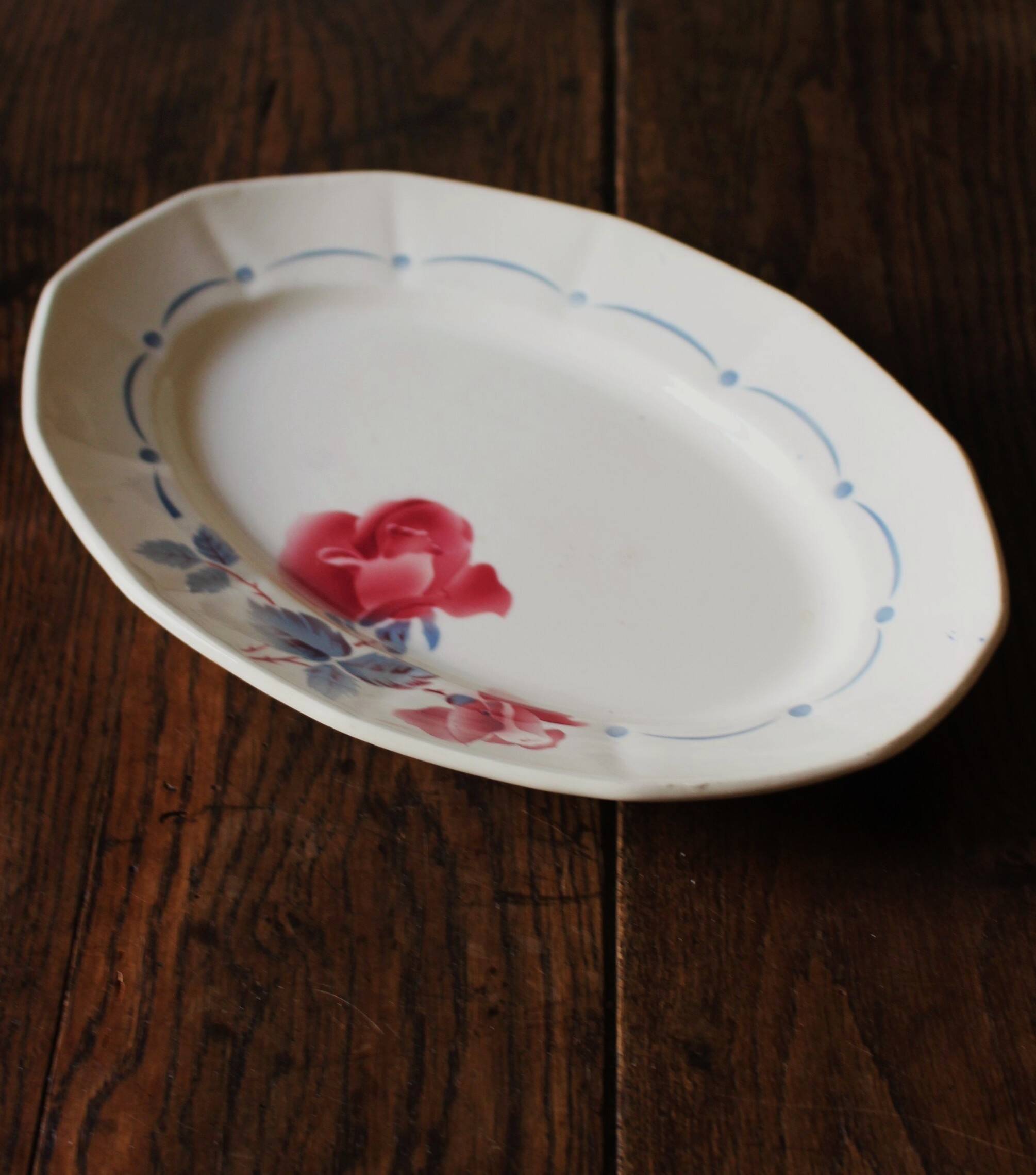 Oval Plate Boulogne Digoin Sarreguemines Art Deco