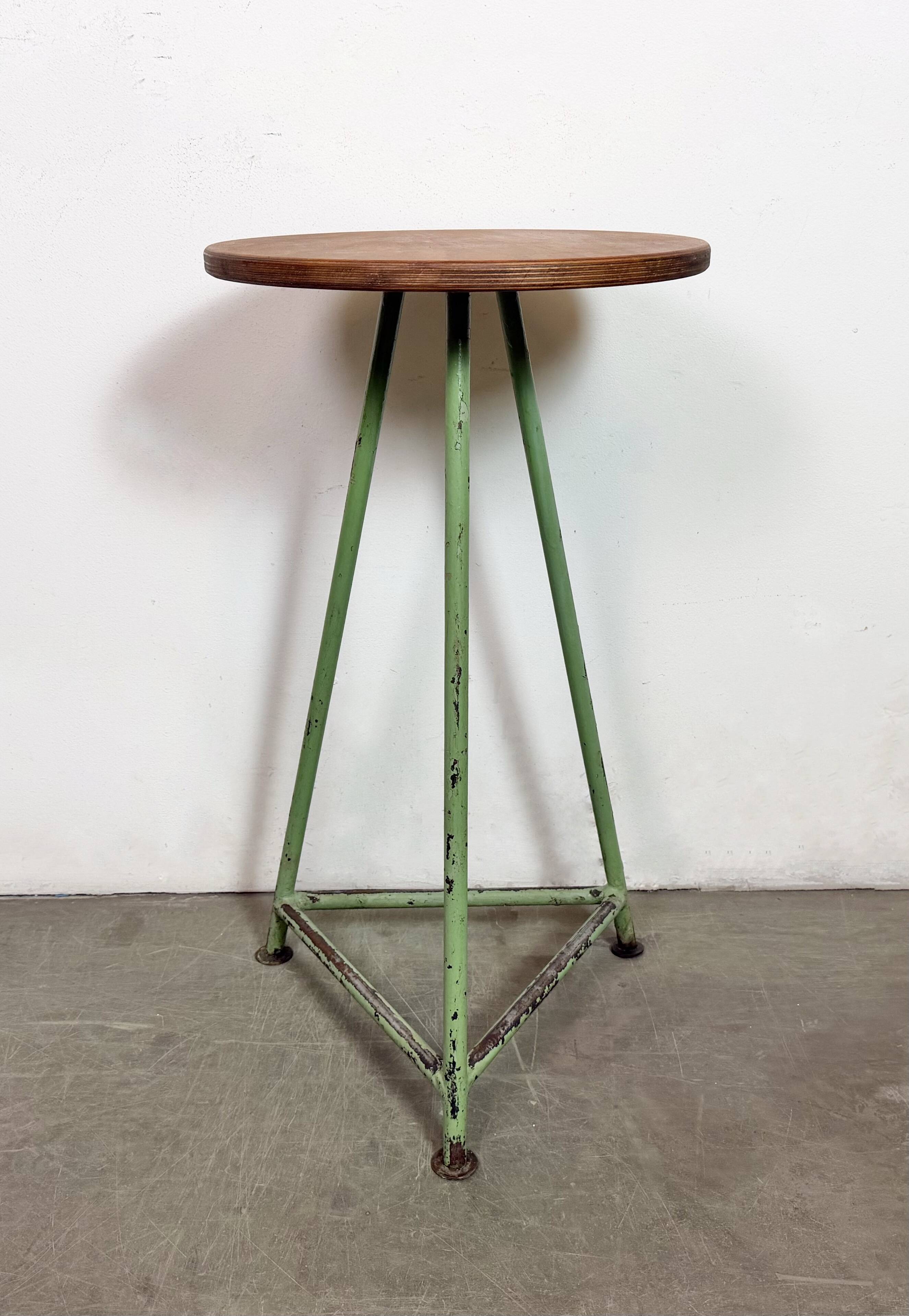 Green Industrial Workshop Stool, 1960s
