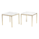 Pair of marble and gilt bronze end tables. 1970s.