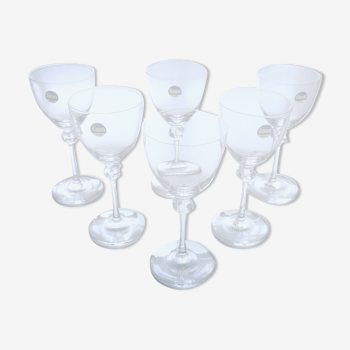 Daum crystal wine glasses, Bolero model 14 cm.