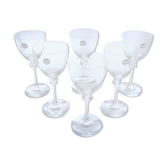 Daum crystal wine glasses, Bolero model 14 cm.