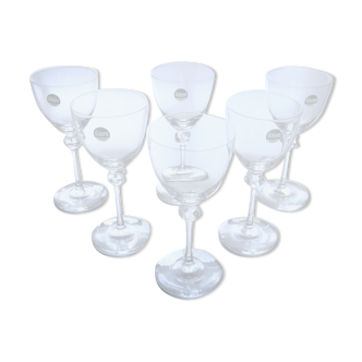 Verres à vin Daum en cristal modèle Boléro 14 cm.