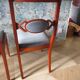 Rare - Set of 4 Louis Philippe/restoration style chairs with medallion - Colour blue / cherry wood