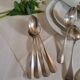 10 silver plated metal table spoons