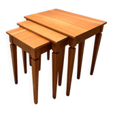 3 nesting tables in solid cherry wood