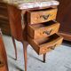Pair of rosewood bedside tables with marble top n° 2