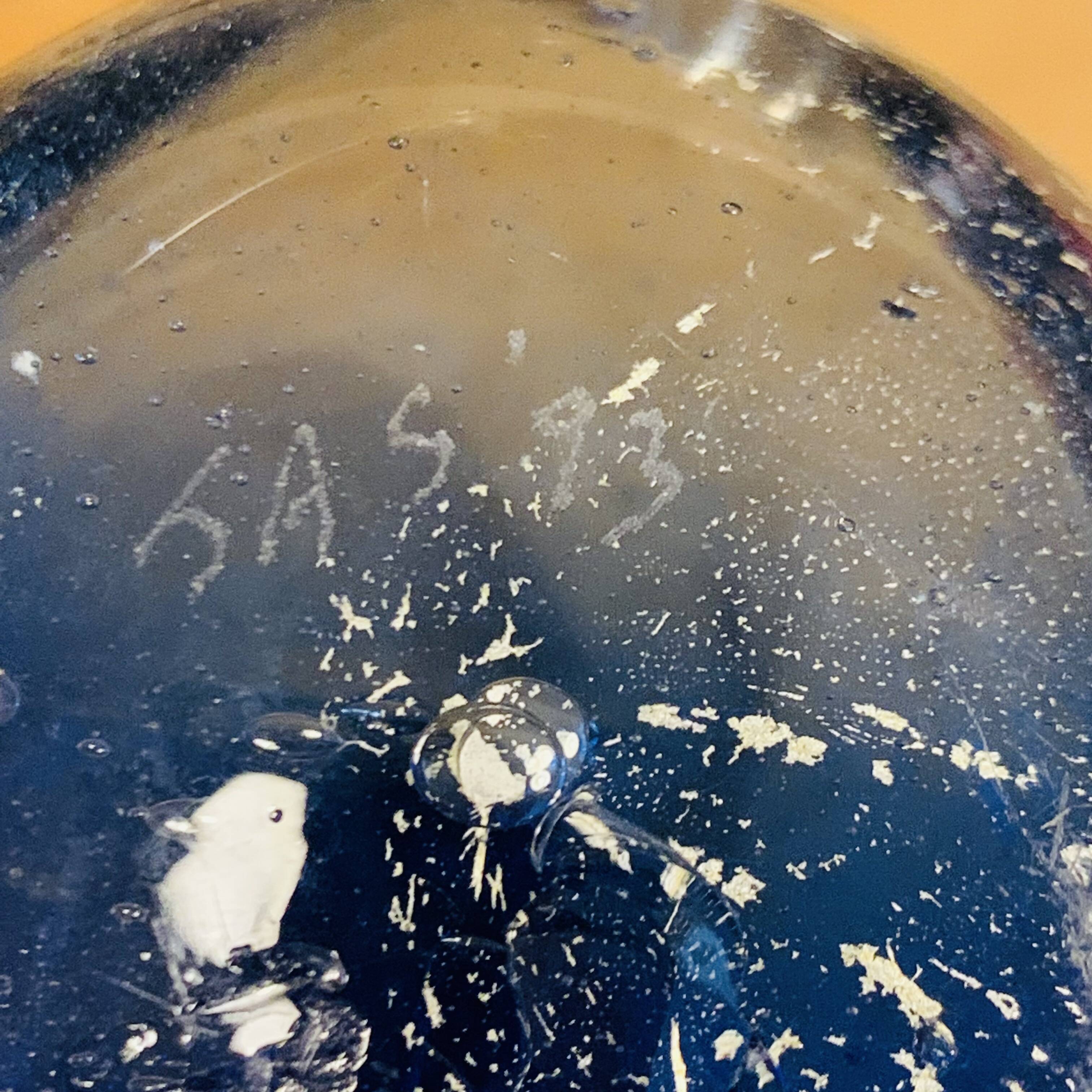 Blown glass vase signed Jon Slatcher 1993