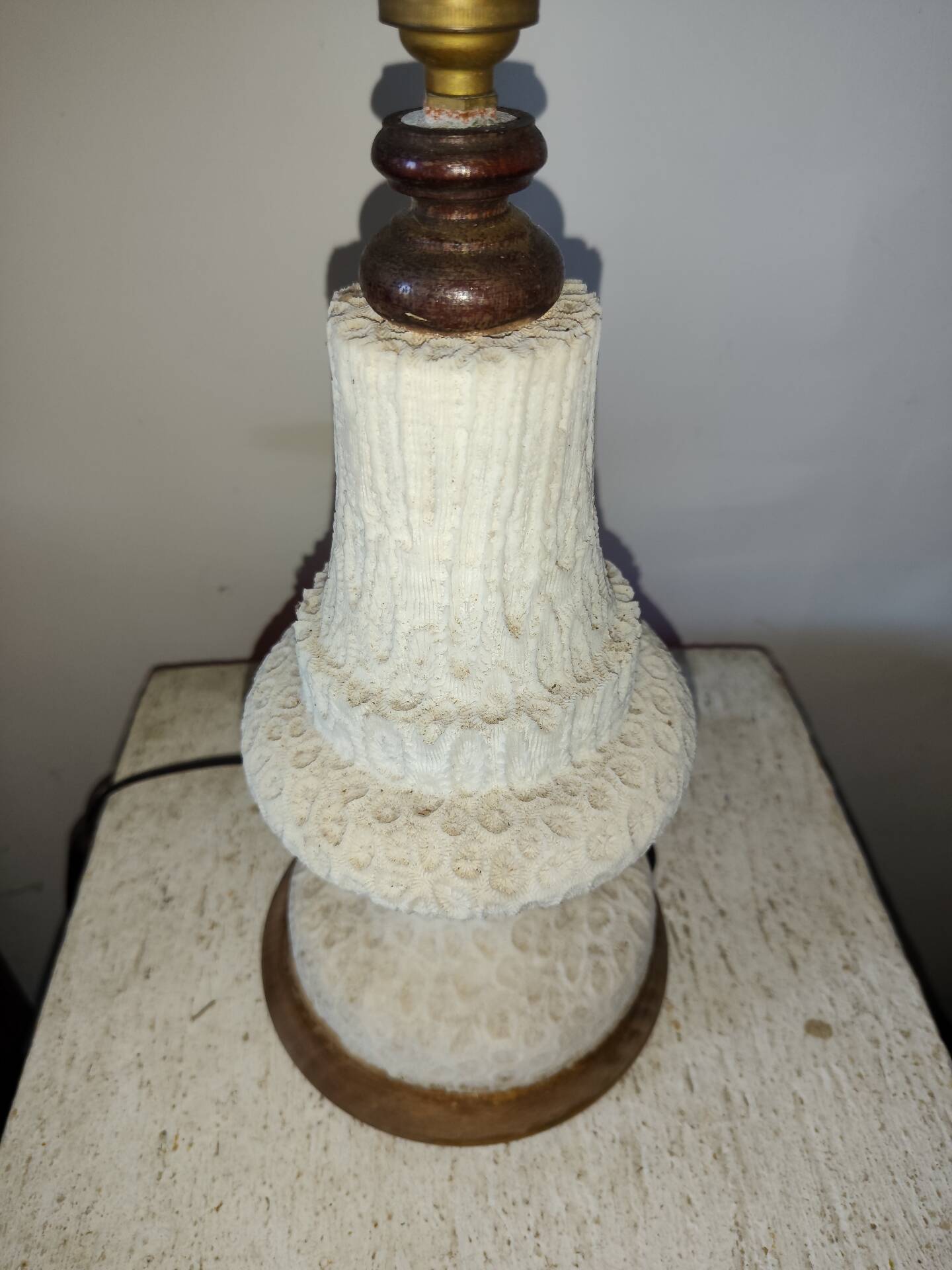 Coral lamp turned from the 1960s