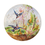 Porcelain dish from limoges or paris around 1900 decoration at martin pecheur