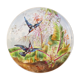 Porcelain dish from limoges or paris around 1900 decoration at martin pecheur