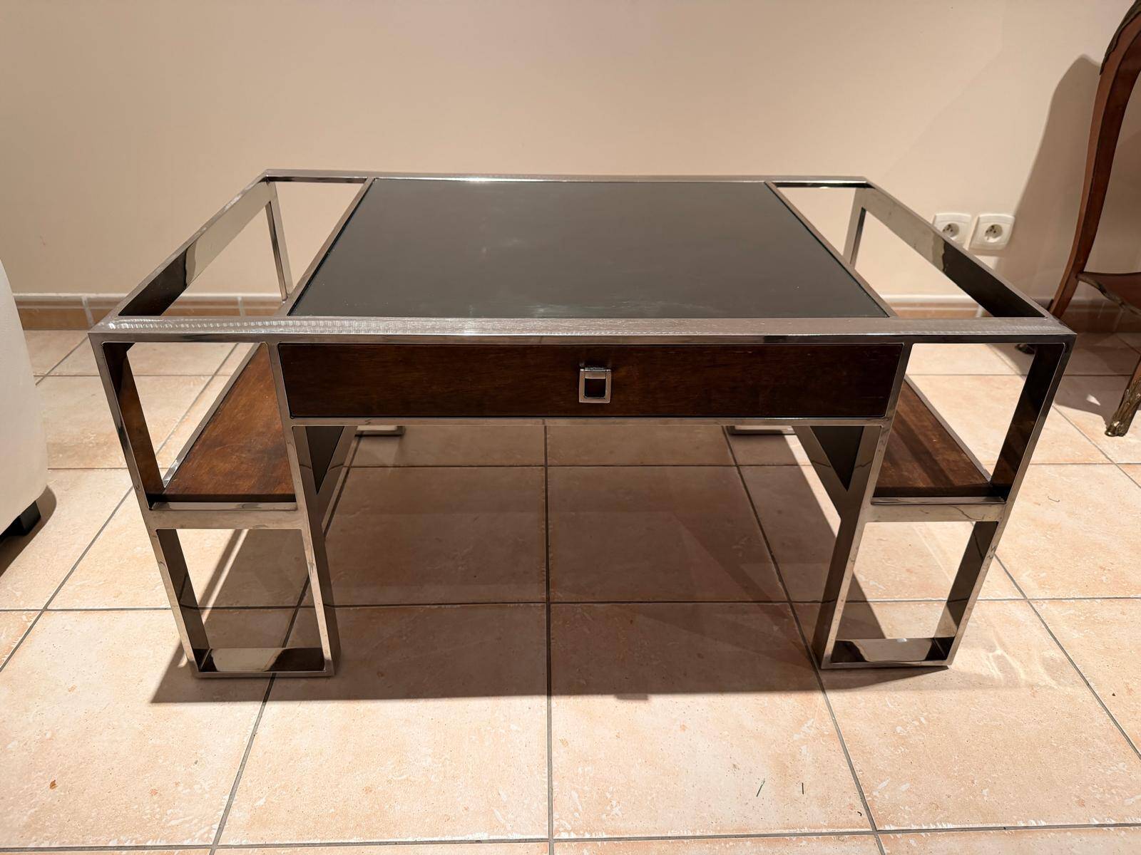 Aston art deco style coffee table with two drawers