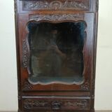 Louis XV Provençal oak display case circa 1850-1880 facade
