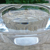 Solid half-sphere ashtray in transparent glass