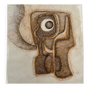 Modern composition drawing 1970 by François de Chabot