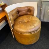 POLTRUNA 70's leather boudoir armchair
