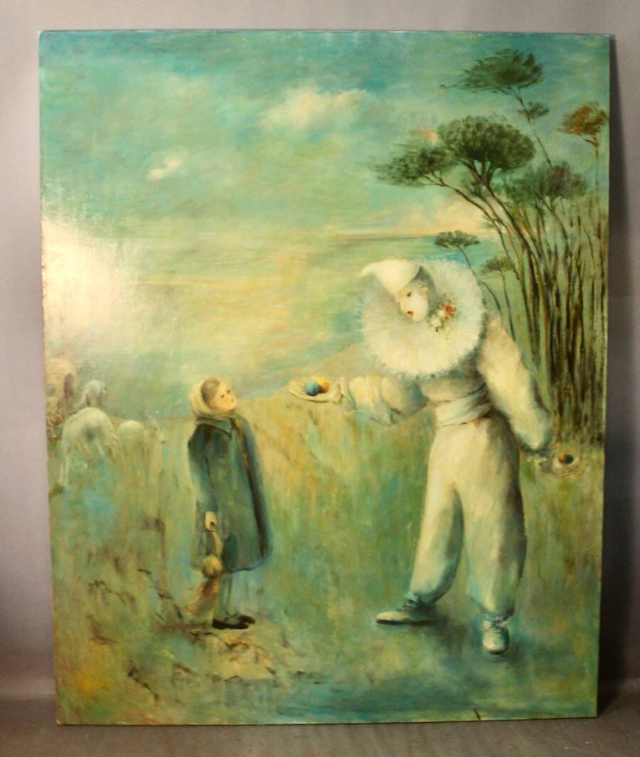 Large Oil on canvas "Harlequin"