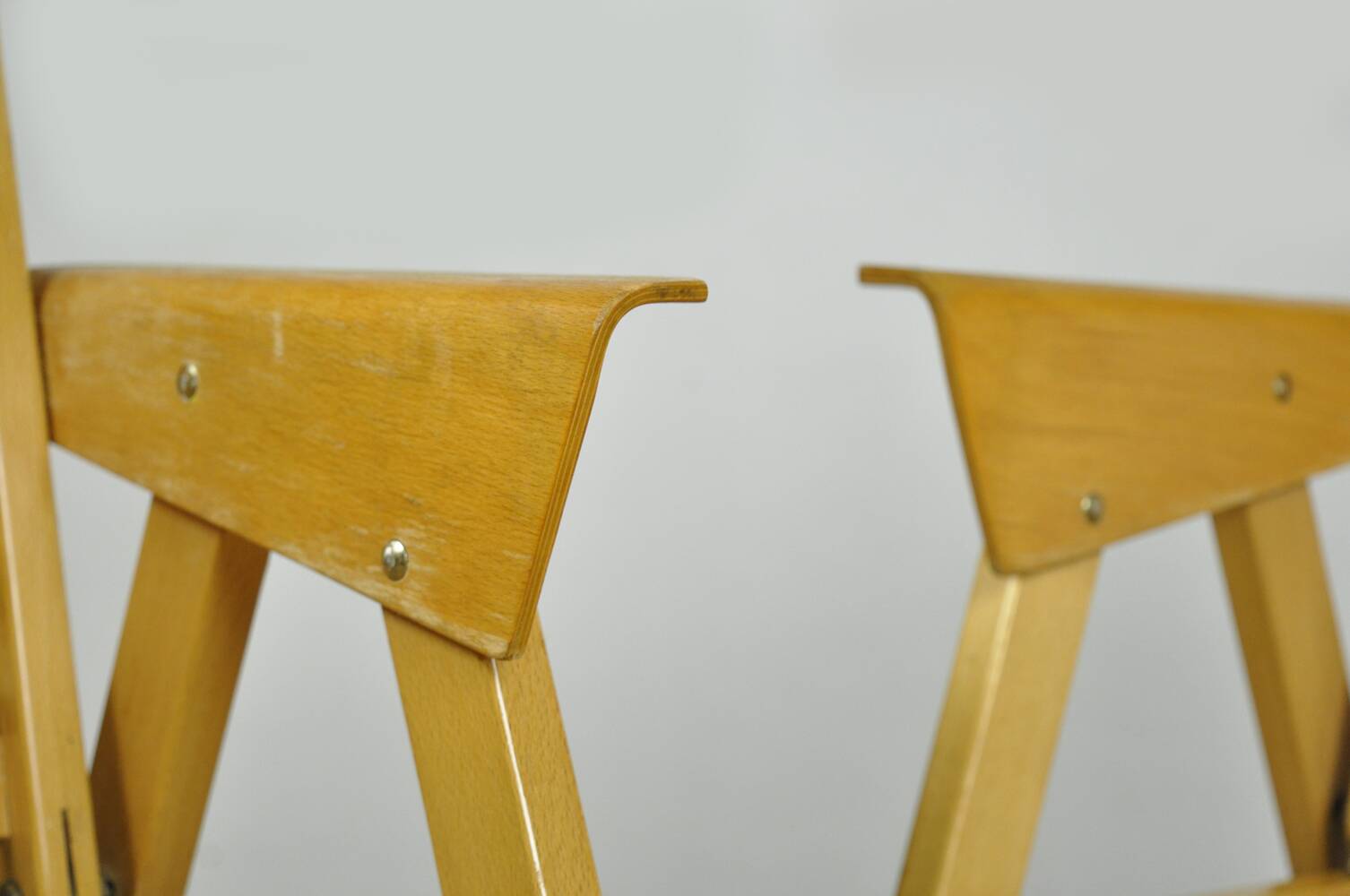 Original vintage foldable dining chairs by the Slovenian architect Niko Kralj (1920-2013) for Stol