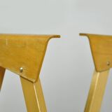 Original vintage foldable dining chairs by the Slovenian architect Niko Kralj (1920-2013) for Stol