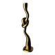 Italian brutalist knot candlestick in bronze, circa 1970