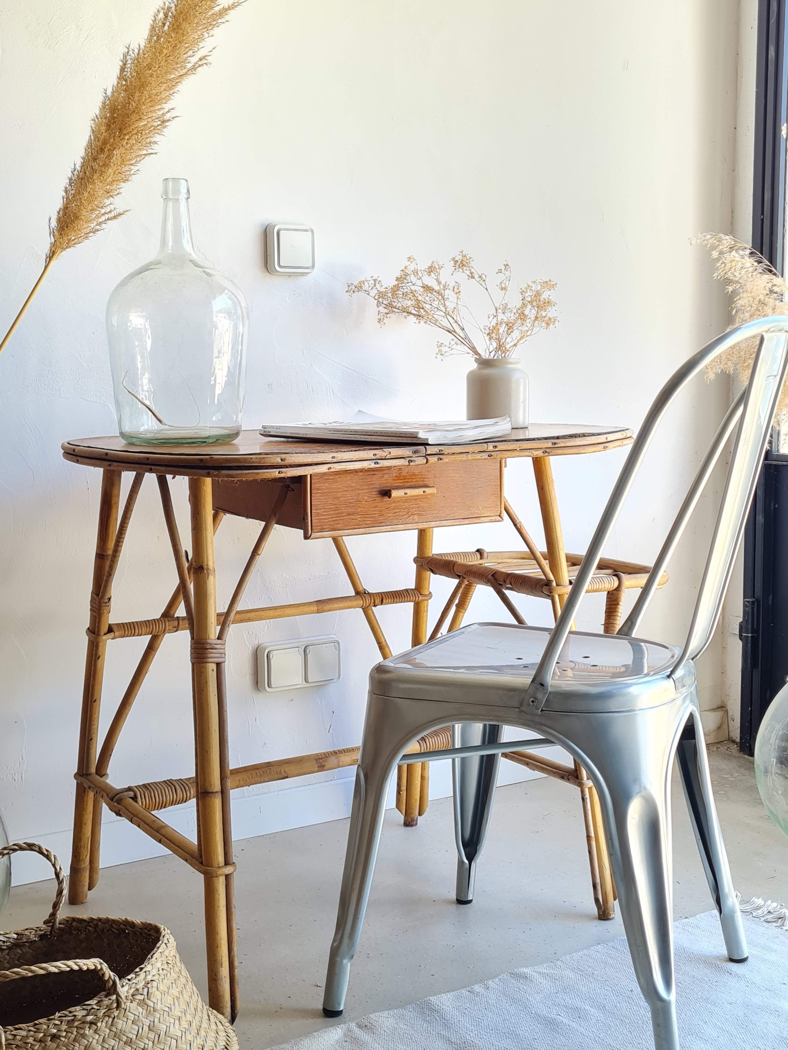 Vintage rattan desk