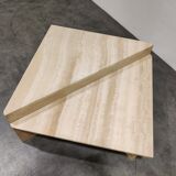 Up & Up travertine triangular coffee tables, 1970s