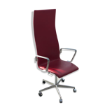 With castors fritz hansen Arne Jacobsen oxford high back office chair