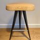 Mexican stool 531 Charlotte Perriand Natural oak and black legs, new