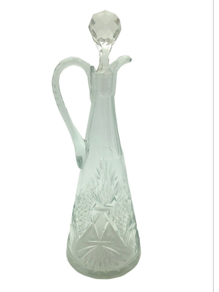 Piramide carafe in cut crystal Val Saint Lambert, circa 1900