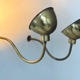 Pair of vintage brass wall lights, France 1970