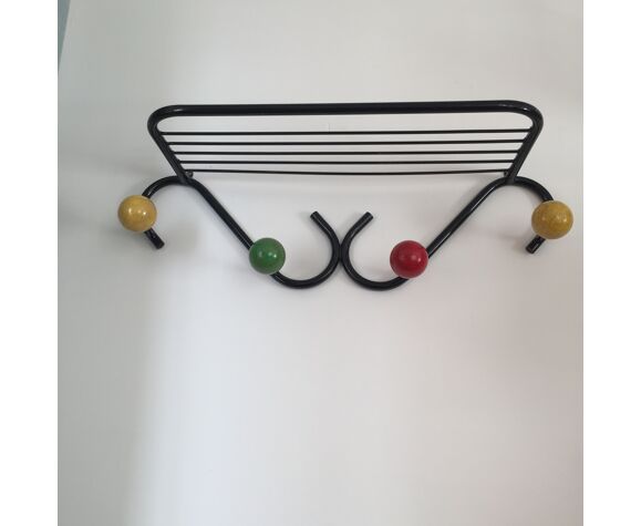 Vintage coat rack murals colorful balls