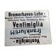 Vintage SNCF painted metal plate double, back / line:Ventimiglia / Frankfurt