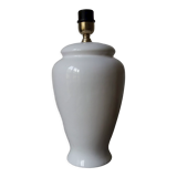 White porcelain lamp in potiche shape