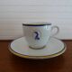 Bernardaud Limoges porcelain coffee service dolphin model - B & Cie - 4 people