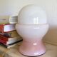 Space Age pink opaline glass table lamp