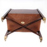 Newspaper holder of mahogany decorated with brass of Danish design, 1960s
