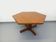 Vintage 80s hexagonal dining table in oak wood